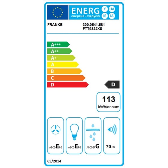 FRANKE Target FTT 9322 XS 90 cm Inox Απορροφητήρας Ελεύθερος image 1