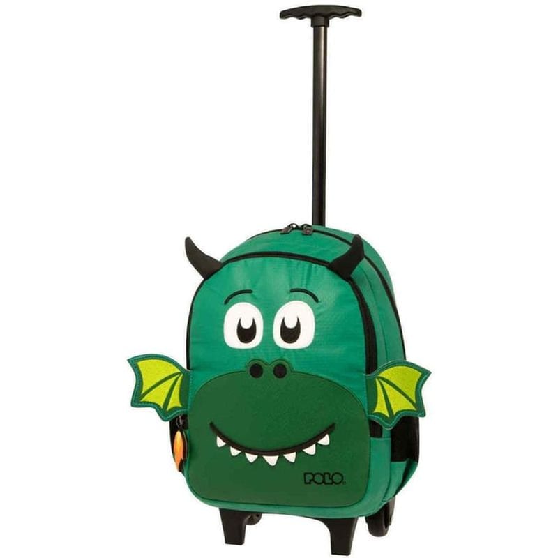 Τσάντα Τρόλεϋ Polo Δράκος Σχολική Σε Πράσινο Χρώμα POLO