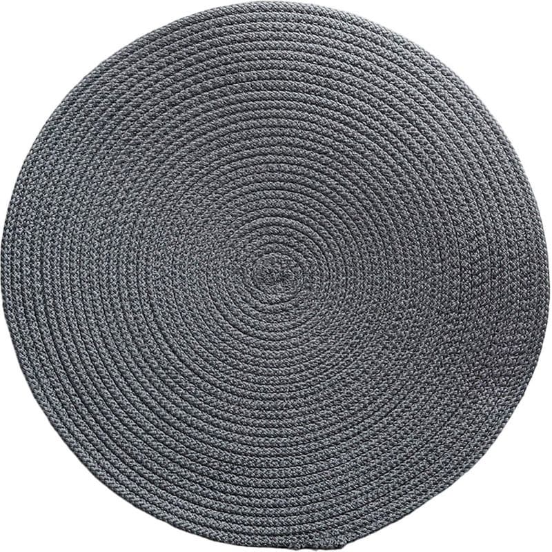 RYTHMOS HOME Σουπλά Rythmos Pascal Ψάθινο Φ35 cm - Ανθρακί