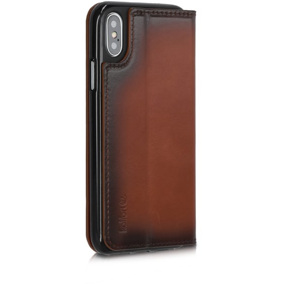 Θήκη Apple iPhone X/iPhone XS - Kalibri Wallet Leather Case - Vintage Brown image 2
