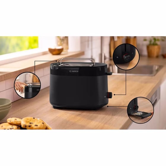 BOSCH COMPACT MYMOMENT TAT2M123 2 Θέσεων 950W Μαύρο Φρυγανιέρα image 4