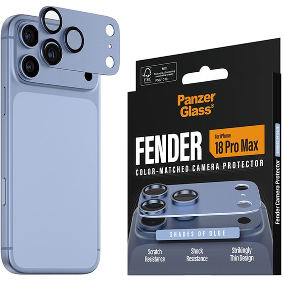 Προστατευτικό καμερών Apple iPhone 18 Pro Max - PanzerGlass Fender Camera Protector - Blue image 1
