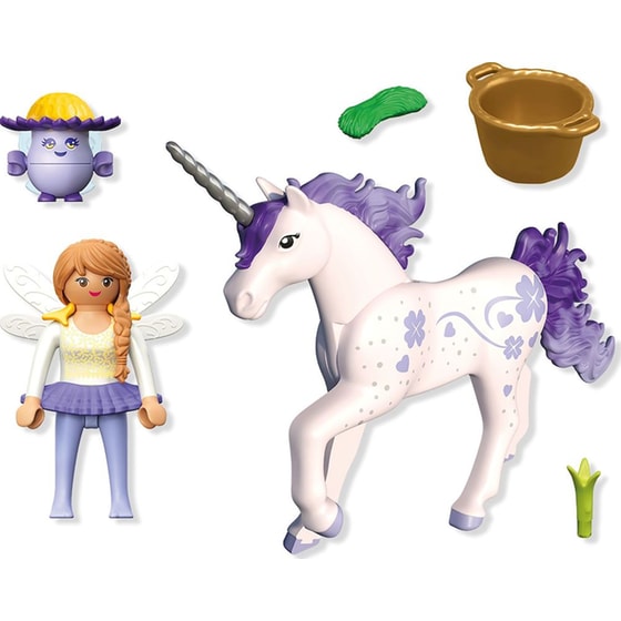 PLAYMOBIL®&nbsp; Magic Μονόκερος με Μωβ Χαίτη & Νεράιδα (71843) image 2