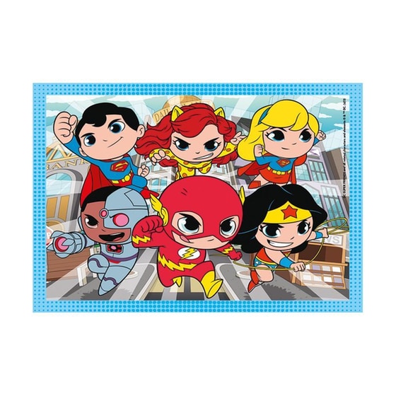Παιδικό Παζλ Clementoni 4 In 1 Supercolor Dc Comics Super Friends (72 Κομμάτια) image 4