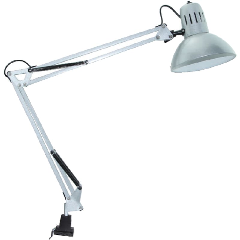 ACA DECOR Φωτιστικό Γραφείου Aca Decor Penna E27 Μεταλλικό με Σφιγκτήρα 16.5x16.5x72 cm - Ασημί