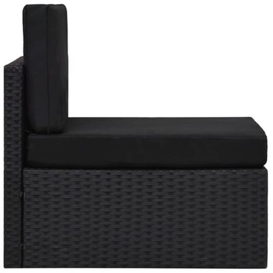 Vidaxl Σαλόνι Κήπου Σετ 14 Τεμ. Μαύρο Από Συνθετικό Ρατάν Με Μαξιλάρια image 4