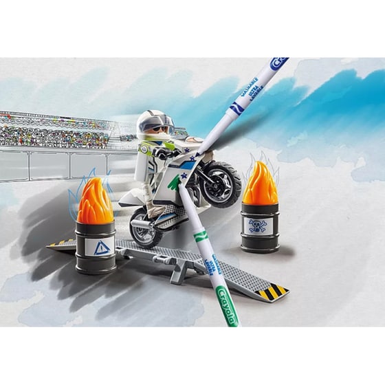 PLAYMOBIL® Color Μοτοσικλέτα με Οδηγό (71377) image 1