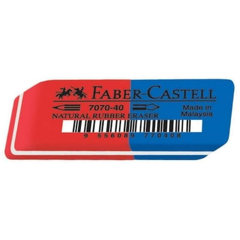 FABER-CASTELL Γόμα Faber Castell Μπλε/Kόκκινη