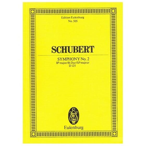 Schubert - Symphony Nr.2 In Bb Major [pocket Score] image 1