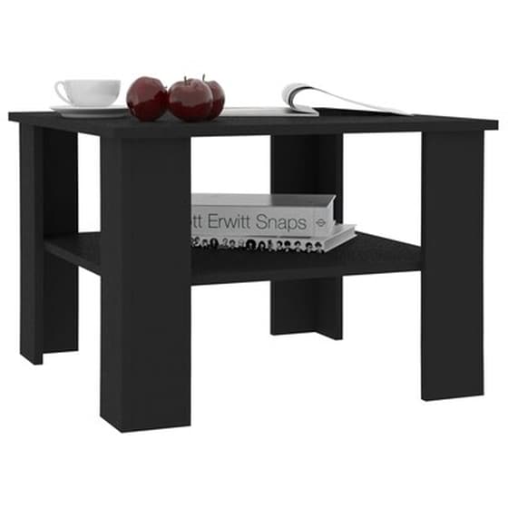 Τραπεζάκι Σαλονιού VidaXL από Μοριοσανίδα 60x60x42cm - Μαύρο image 2