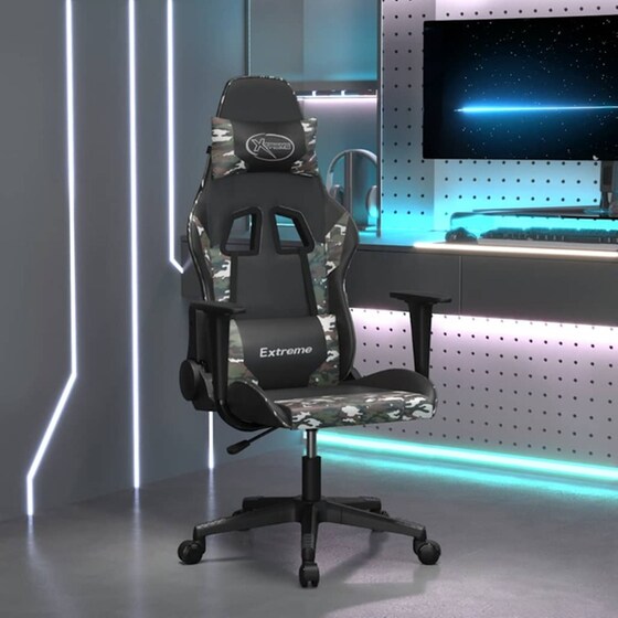 Καρέκλα Gaming VIDAXL 3143698 με Ρυθμιζόμενα Μπράτσα από Τεχνητό Δέρμα - Μαύρη image 8