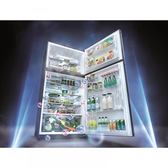 SHARP SJ-YG740G-SLTotal No Frost 604 Lt Ασημί Glass Δίπορτο image 4