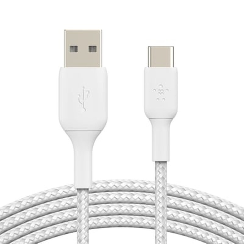 Καλώδιο δεδομένων Belkin Braided Usb-C 3m - White