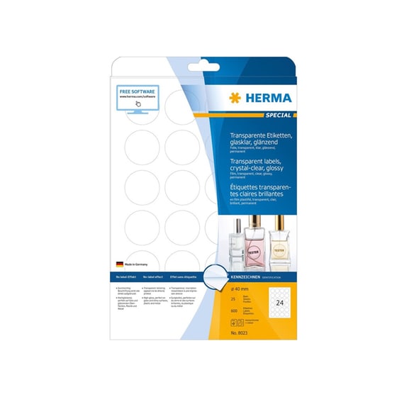 ΑΥΤ.ΕΤ HERMA TRNS Ø40 25Shts 8023 image 0