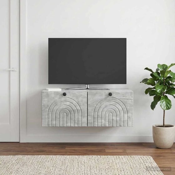 Επιτοίχιο Έπιπλο Τηλεόρασης VidaXL 78.5x41x30 cm - Γκρι image 2