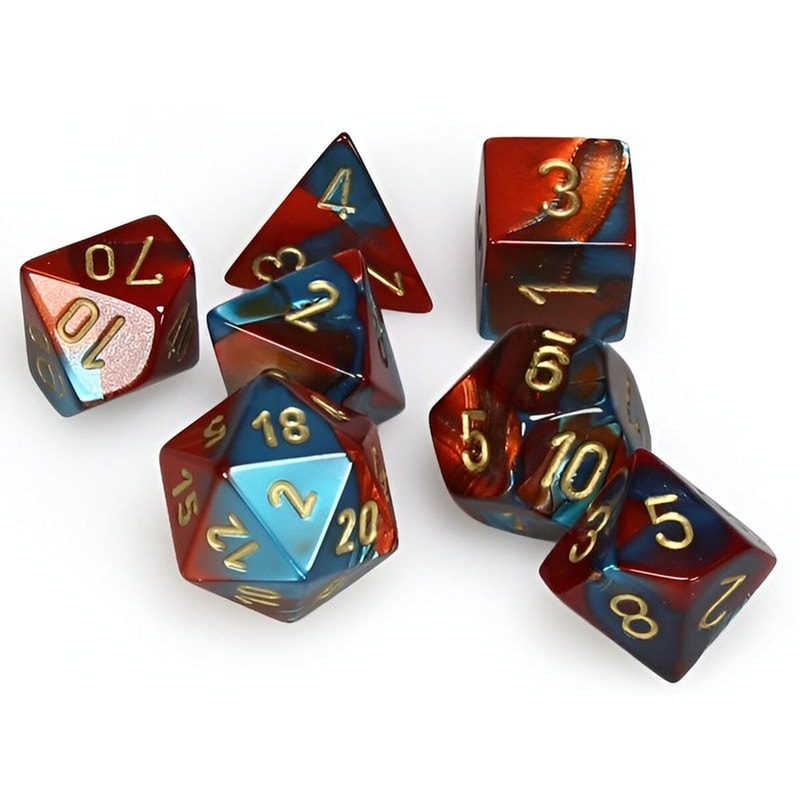 Chessex Gemini - Red/Teal/Gold CHESSEX