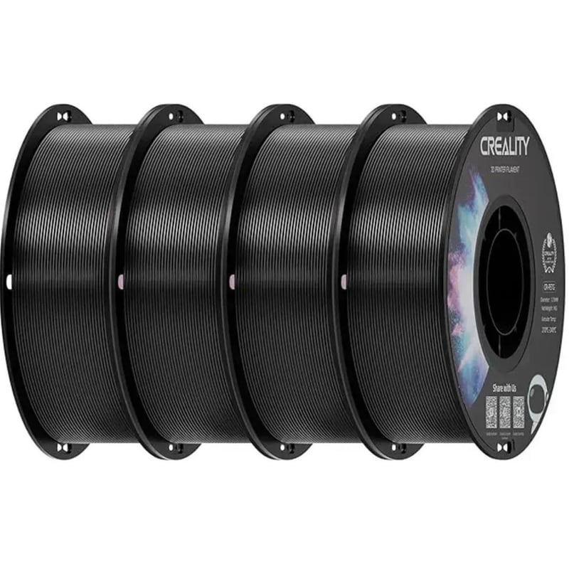 Creality Νήμα 3D Εκτυπωτή PETG 1.75mm 4kg - Μαύρο (4τμχ)