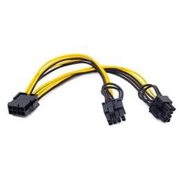 Powertech Καλώδιο Eps 12v 8pin Σε 2x Pcie 8 (6+2pin) Cab-w035, 20cm