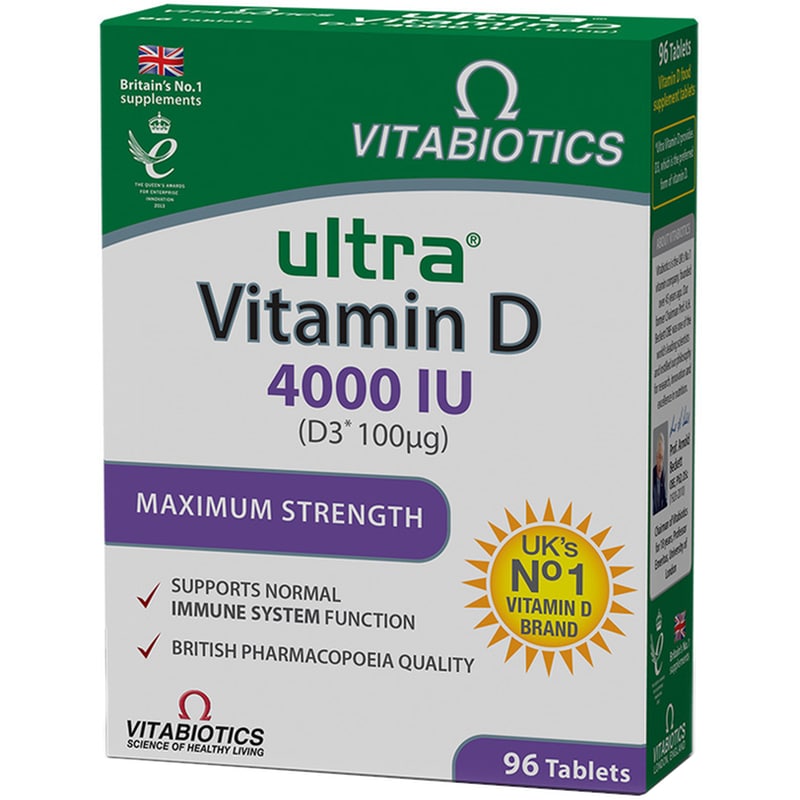 Vitabiotics Ultra Vitamin D3 4000IU (100μg) - 96 ταμπλέτες