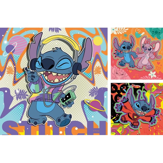 Παιδικό Παζλ Ravensburger Disney Stitch (3x49 Κομμάτια) image 1