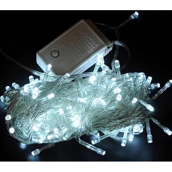 Χριστουγεννιάτικα Λαμπάκια Uupower 100 Led 10m - Λευκό Ψυχρό image 1