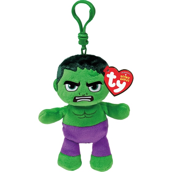 Λούτρινο TY Beanie Babies Χνουδωτό Marvel Hulk με Κλιπ (8.5cm) image 0