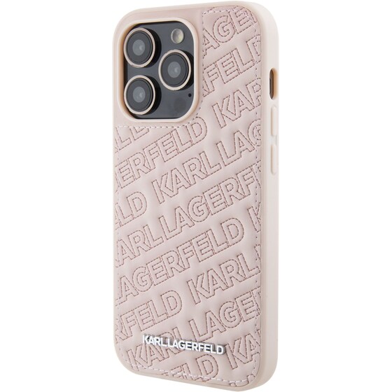 Θήκη Apple iPhone 15 Pro Max - Karl Lagerfeld Quilted Karl Pattern - Pink image 3