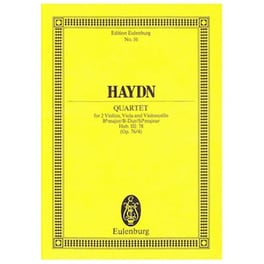 Βιβλίο Για Σύνολα Editions Eulenburg Haydn - Quartet In Bb Major Op.76/4 [pocket Score]