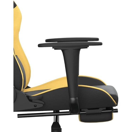 Καρέκλα Gaming VIDAXL 345413 με Υποπόδιο από Τεχνητό Δέρμα - Μαύρο image 7