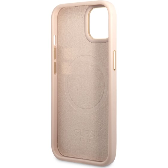 Θήκη Apple iPhone 14 Plus - Guess 4g + Plate Logo Collection Θήκη - Ροζ image 4