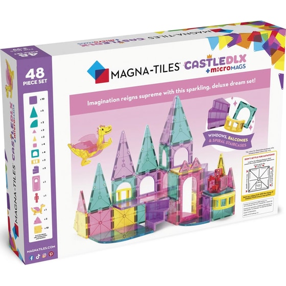 Magna-Tiles® Castle DLX Μαγνητικό Παιχνίδι Κατασκευών - 48 Κομμάτια (242048CA) image 3