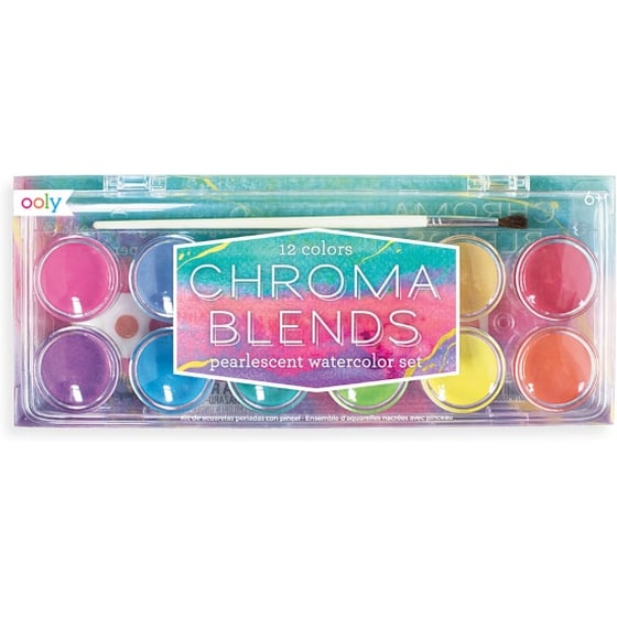 Χρώματα Νερομπογιές Ooly Pearlescent Με Πινέλο image 0