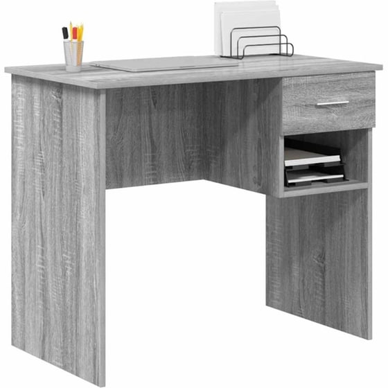 Γραφείο VidaXL από Επεξεργασμένο Ξύλο 90x49x75 cm - Γκρι Sonoma image 2