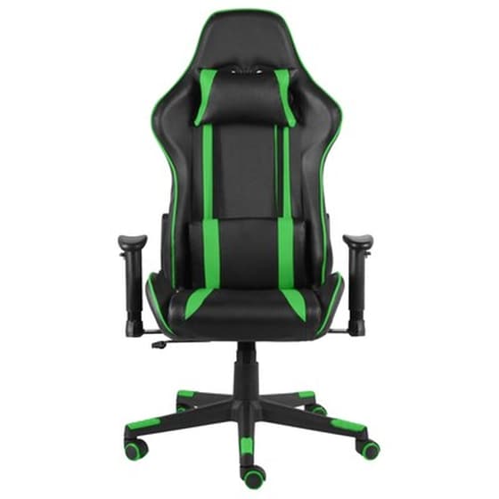 Καρέκλα Gaming Γραφείου VidaXL 20480 από Τεχνητό Δέρμα - Πράσινη image 2
