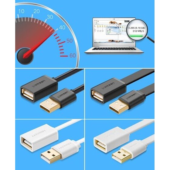 Καλώδιο Ugreen USB-A Male σε USB-A Female - 2m image 3