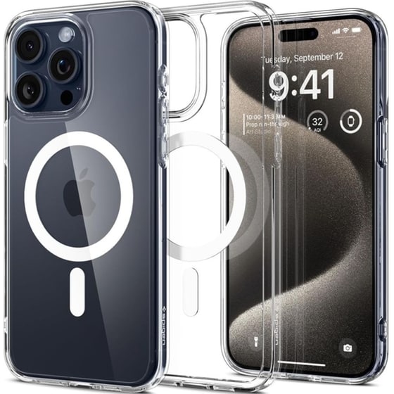 Θήκη Apple iPhone 15 Pro Max - Spigen Ultra Hybrid Magfit - White image 0