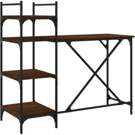 Γραφείο Υπολογιστή VidaXL με Ράφια 120x47x109 cm - Καφέ Δρυς