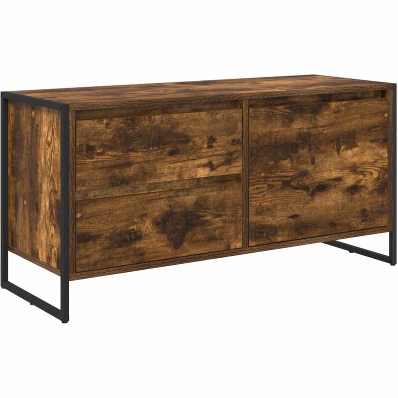 Έπιπλο Τηλεόρασης VidaXL 100 x 36 x 49,5 cm - Καπνιστή Δρυς