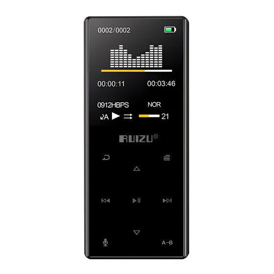 Mp3 Player Ruizu D29 Με Ηχείο, 1.8", 16gb, Bt, Ελληνικό Μενού, Μαύρο image 0