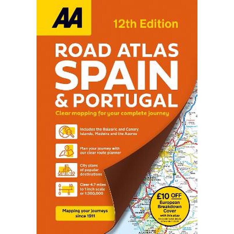 AA Road Atlas Spain Portugal