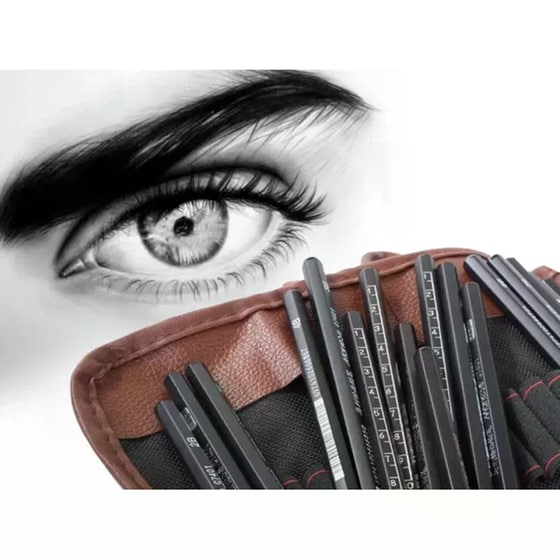 Σετ Επαγγελματικού Σχεδίου Aria Trade Υφασμάτινη Θήκη (29 Τεμάχια) image 6