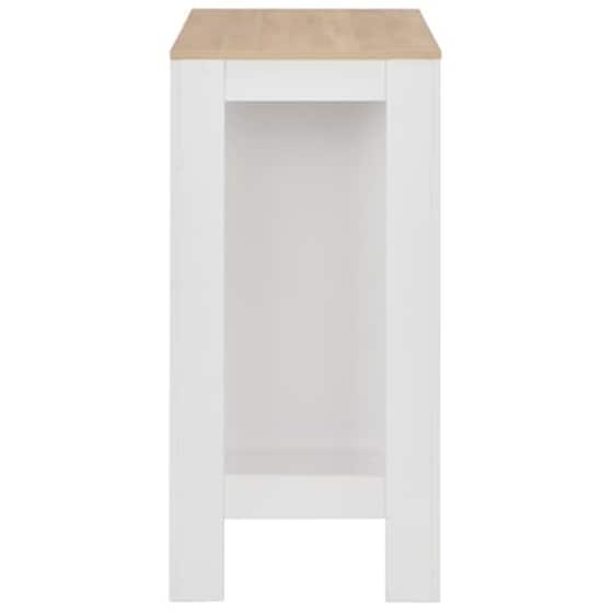 Τραπέζι Μπαρ Vidaxl Με Ράφια Λευκό 110x50x103 cm - Λευκό/Φυσικό Χρώμα image 5