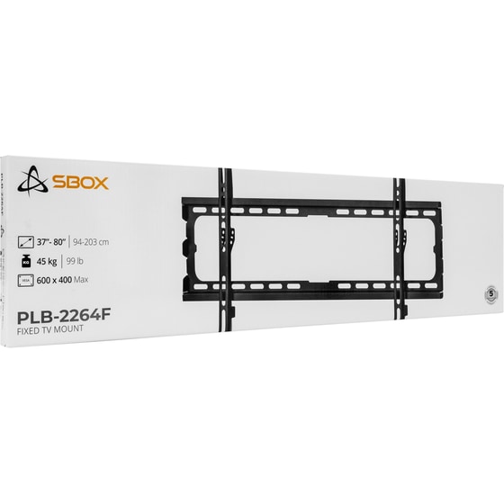 Βάση Τηλεόρασης Επιτοίχια Sbox PLB-2264F-2 Σταθερή 37" - 80" έως 45 kg image 5