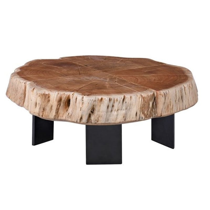 Τραπεζάκι Σαλονιού Woodwell από Ξύλο Ακακίας 70x65x33cm - Καφέ WOODWELL