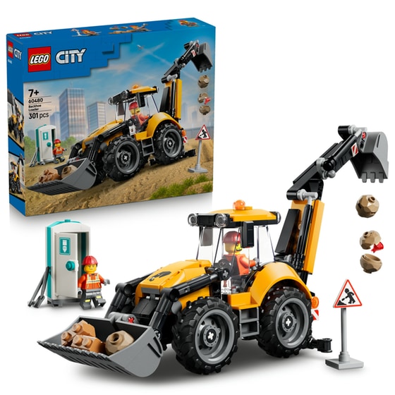 LEGO® City Yellow Backhoe Loader (60480) image 6