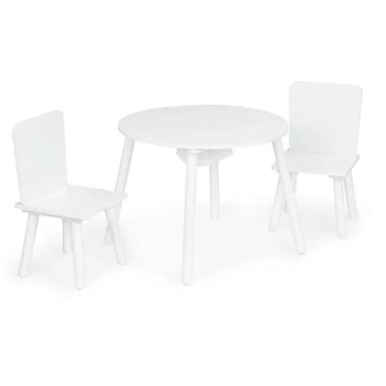Παιδικό Σετ Με Ξύλινο Στρογγυλό Τραπέζι Και 2 Καρέκλες Ecotoys Wh135 image 1