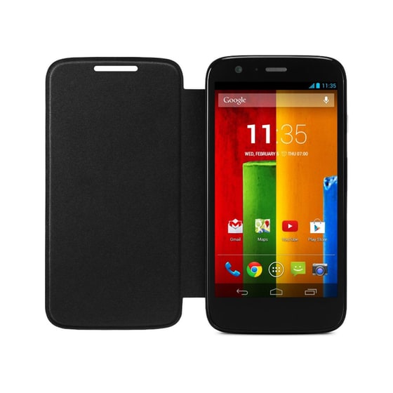Θήκη Motorola Moto G - Motorola Flip Shell ASMFLPCVBLK-MLTI0A Μαύρο image 2