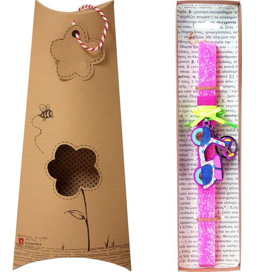 Λαμπάδα SYNCHRONIA 30 εκ. Μπρελόκ Σκούτερ - Φούξια Νέον image 0