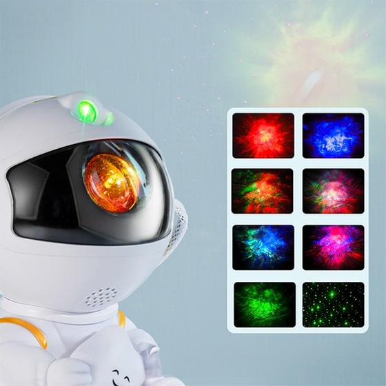 XO Παιδικό Φωτιστικό Projector Astronaut Sky με Προβολή Αστεριών Λευκό 8.5x5x7.6εκ. image 3