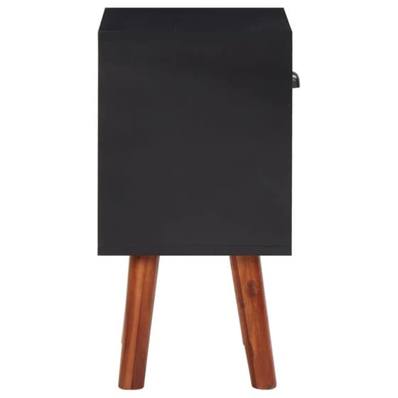Κομοδίνο Vidaxl Από Μασίφ Ξύλο Ακακίας 2τμχ 40x30x58 cm - Καφέ Μαύρο image 4
